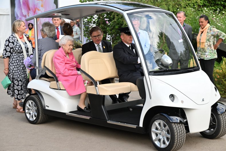 La regina Elisabetta II Queenmobile Chelsea Flower Show