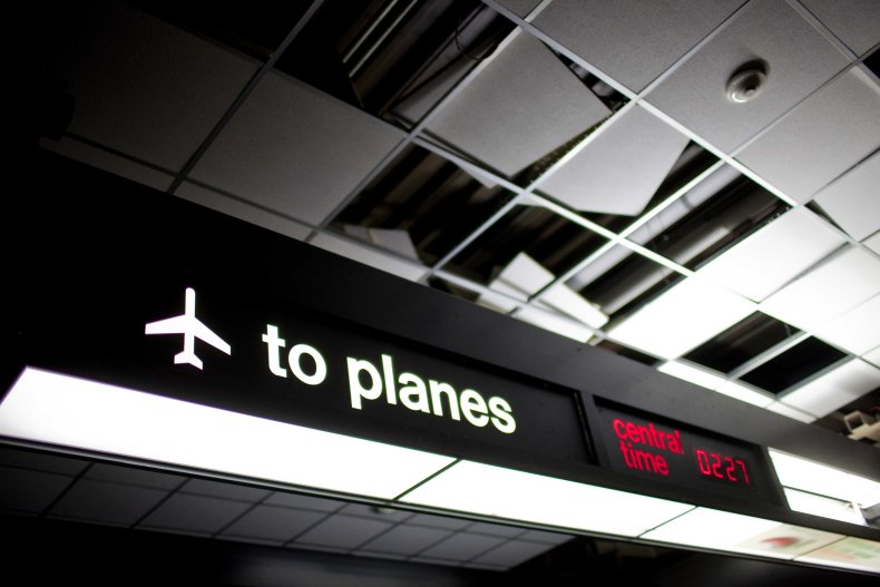 Schäden am internationalen Flughafen St. Louis