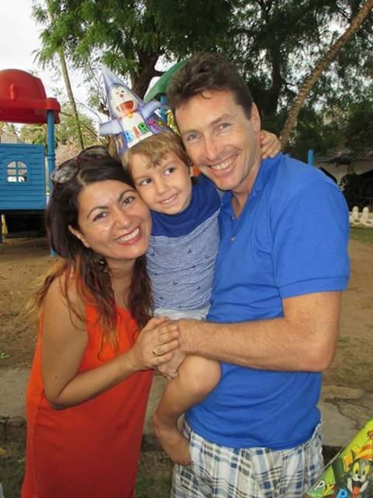 Simon Holz und Familie