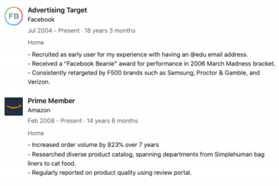 Profil créatif LinkedIn 1 Profil créatif LinkedIn 1