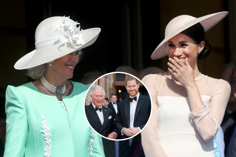 Königin Camilla und Meghan, Herzogin von Sussex