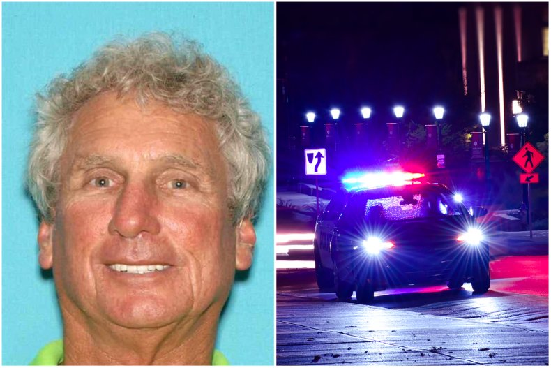 Peter Meyers y foto del coche de policía