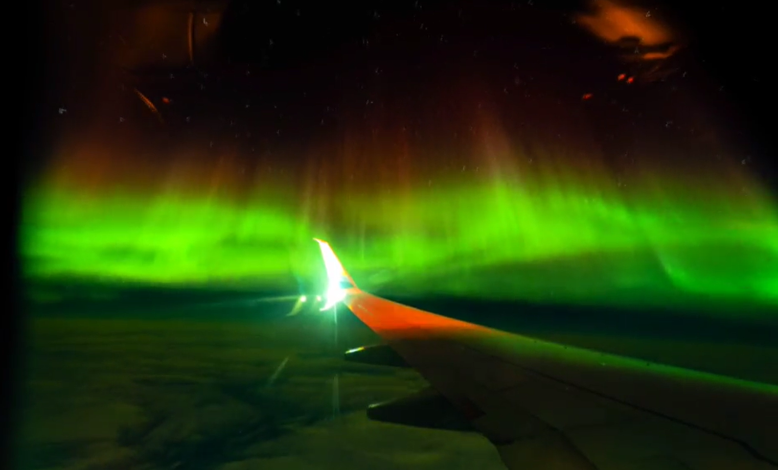 Passenger Flying To Alaska Captures Stunning Video Of Northern Lights