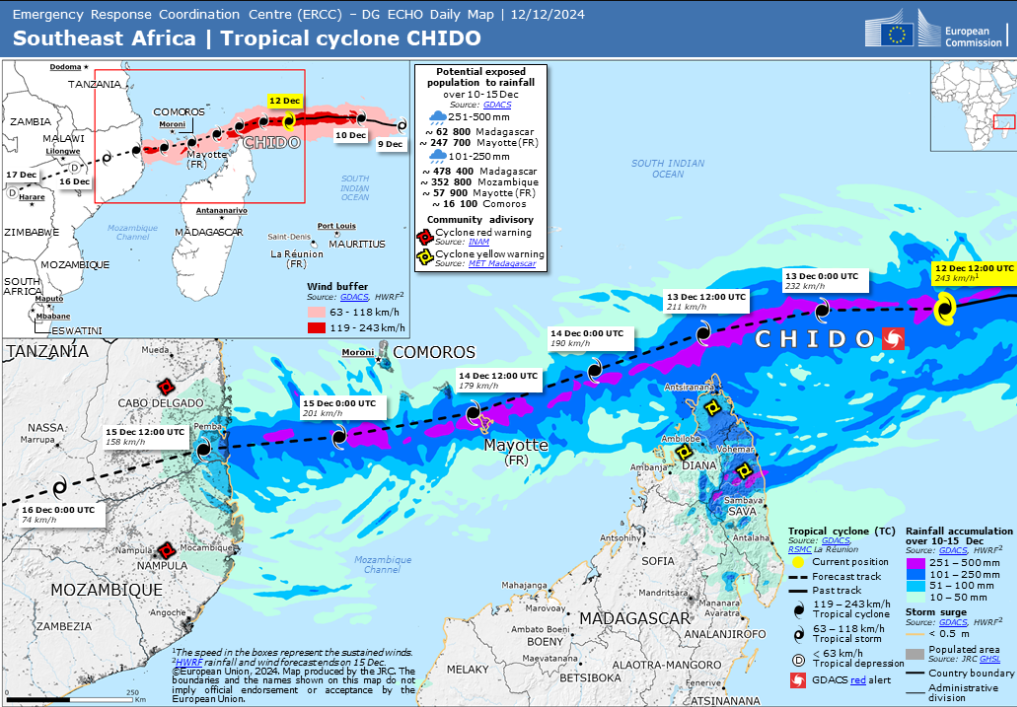 Maps Show How Cyclone Chido Has Devastated French Island Mayotte Newsweek