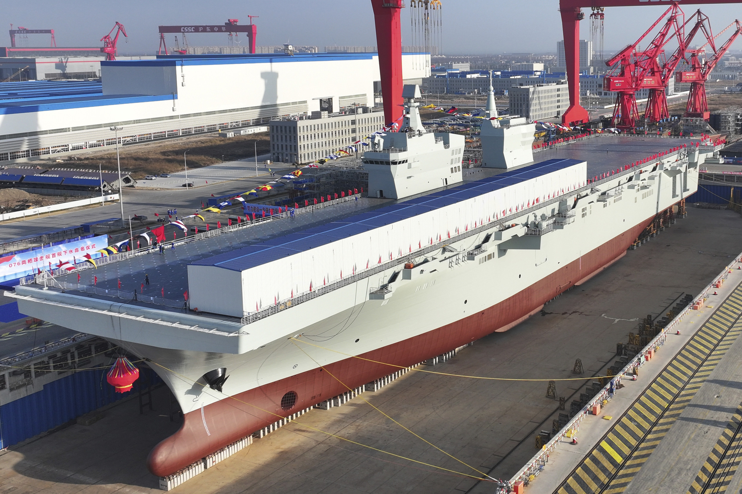 China Launches Giant Amphibious Assault Warship For Growing Navy Newsweek