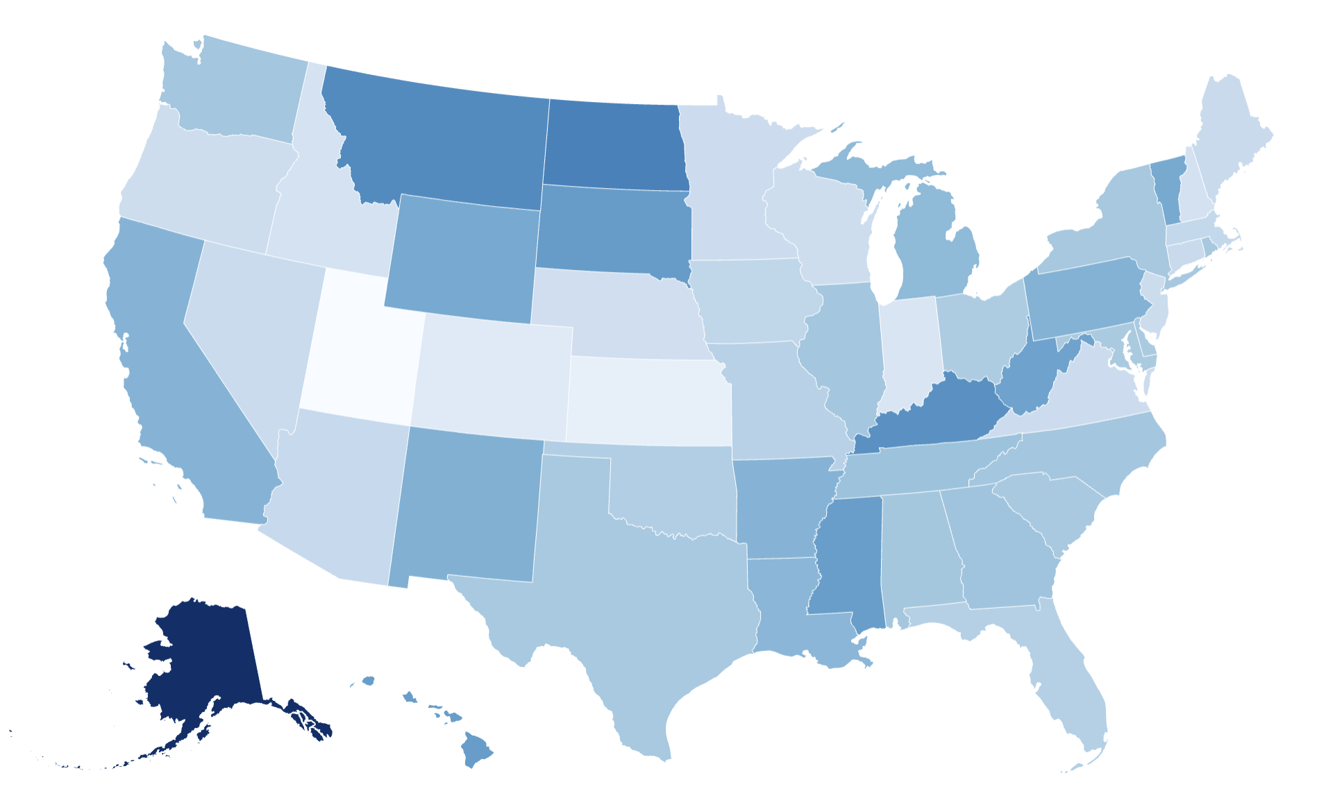 Map Shows States That Get Most Federal Funding For Education Newsweek