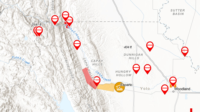 Yolo County Fire Map California Wildfires: Yolo County Fire Map, Blaze Spreads to 