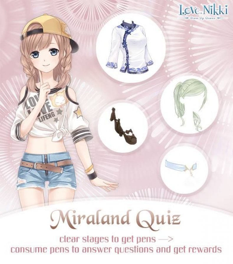 Love, nikki, miraland, quiz, answers, questions, feather, pens, stage, battles, tips, guide, rewards, luck, draw, suits
