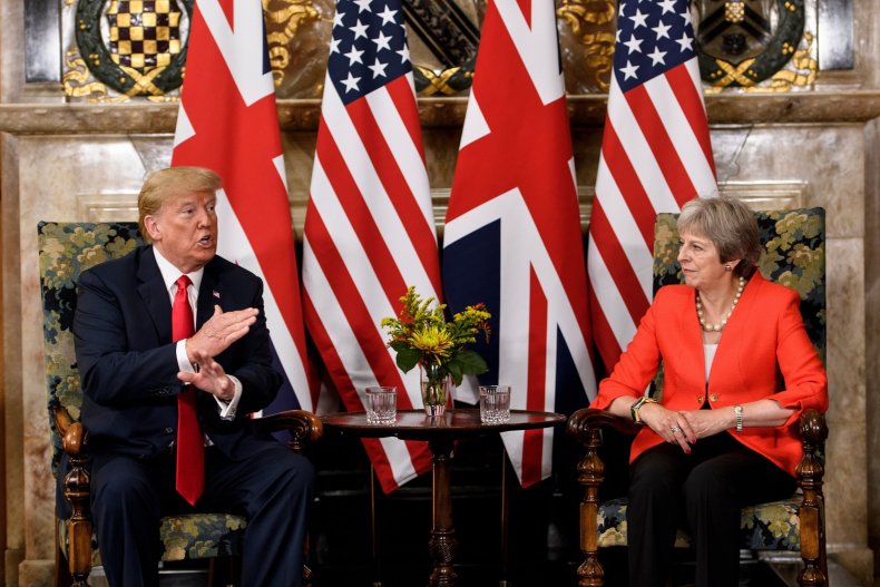 Donald Trump Theresa May talks