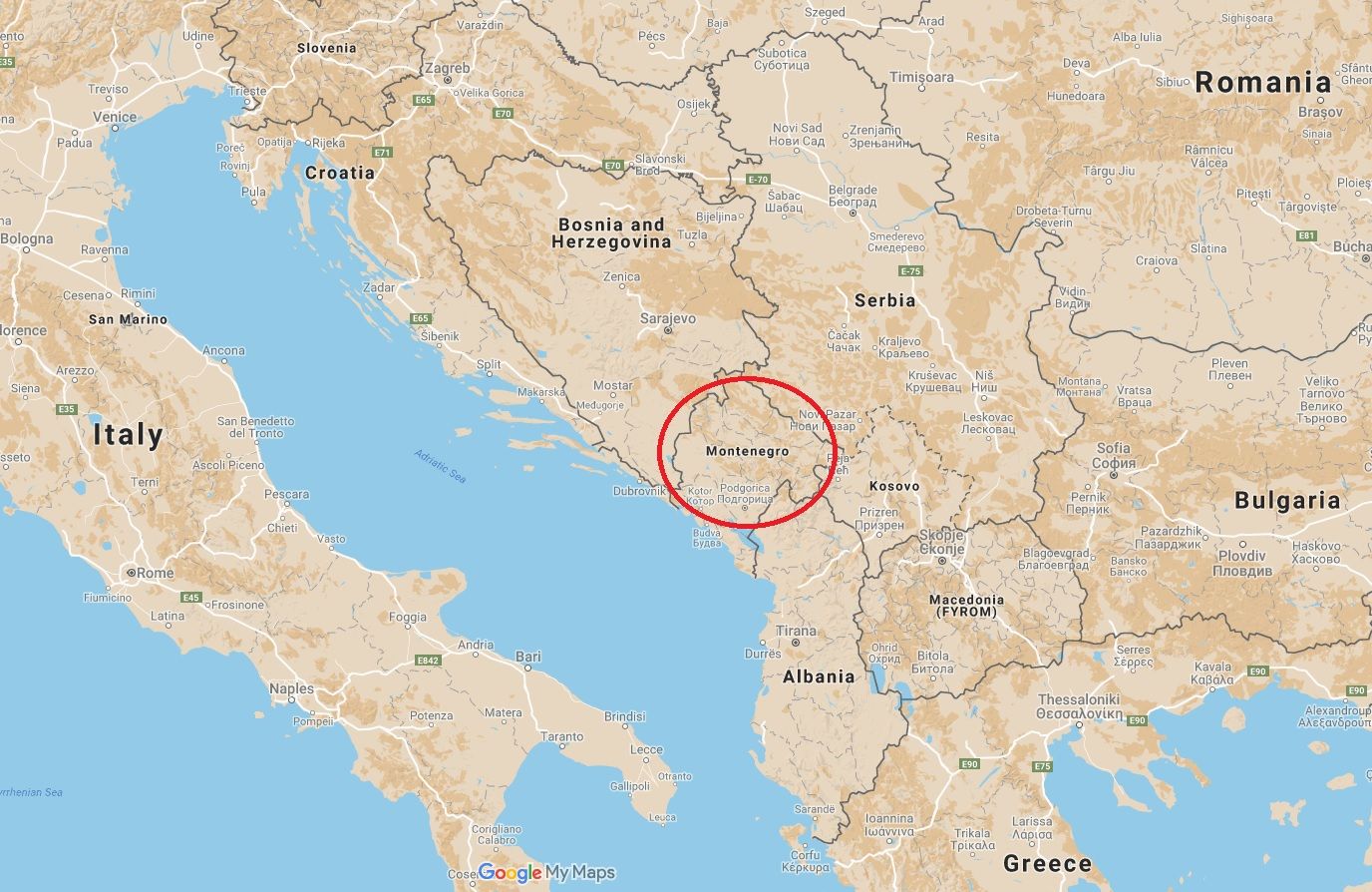 Where Is Montenegro On The Map Of Europe_ | United States Map - Europe Map