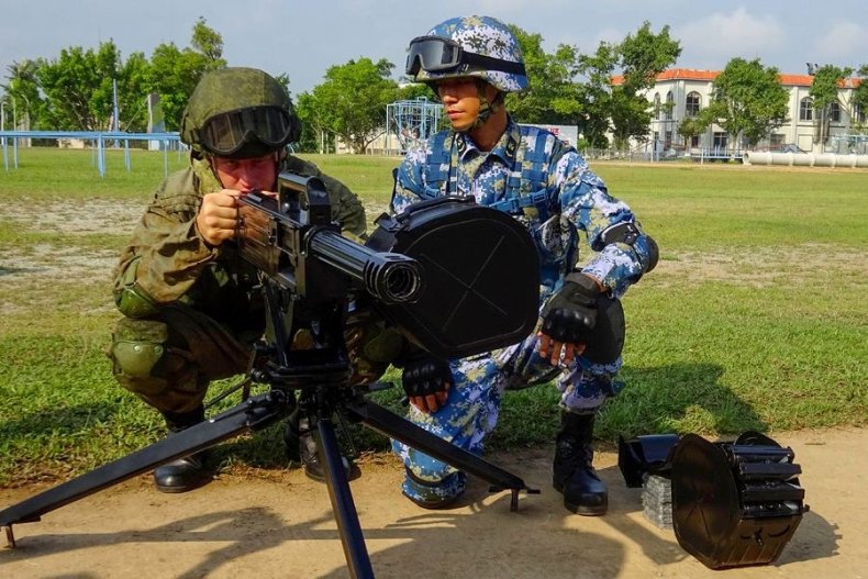 RussiaChinaNavyExercise2016MachineGun