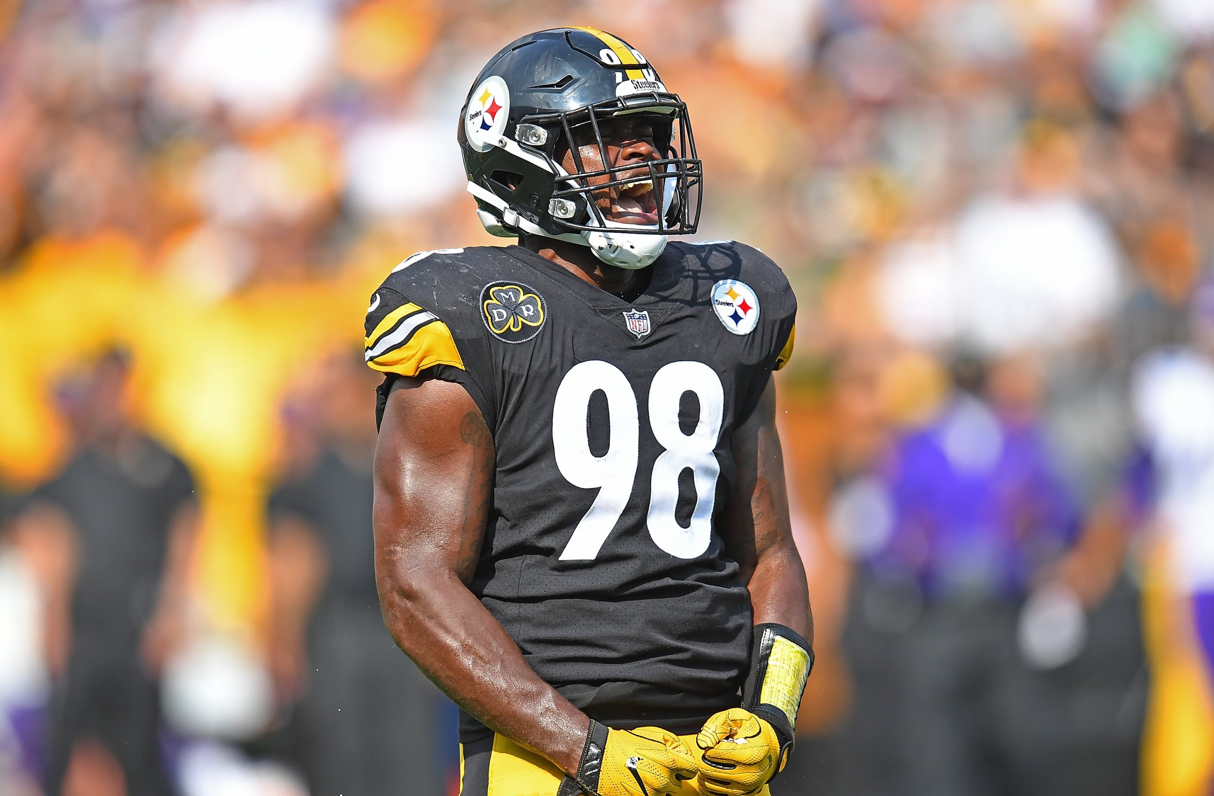 A Pittsburgh Steelers helmet is seen during training camp at Heinz News  Photo - Getty Images