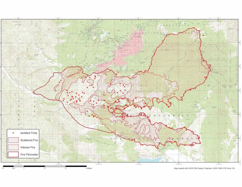 Cranston Wildfire Perimeter Map