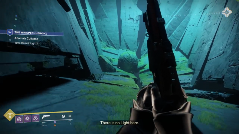 Destiny 2 grassy room crevice