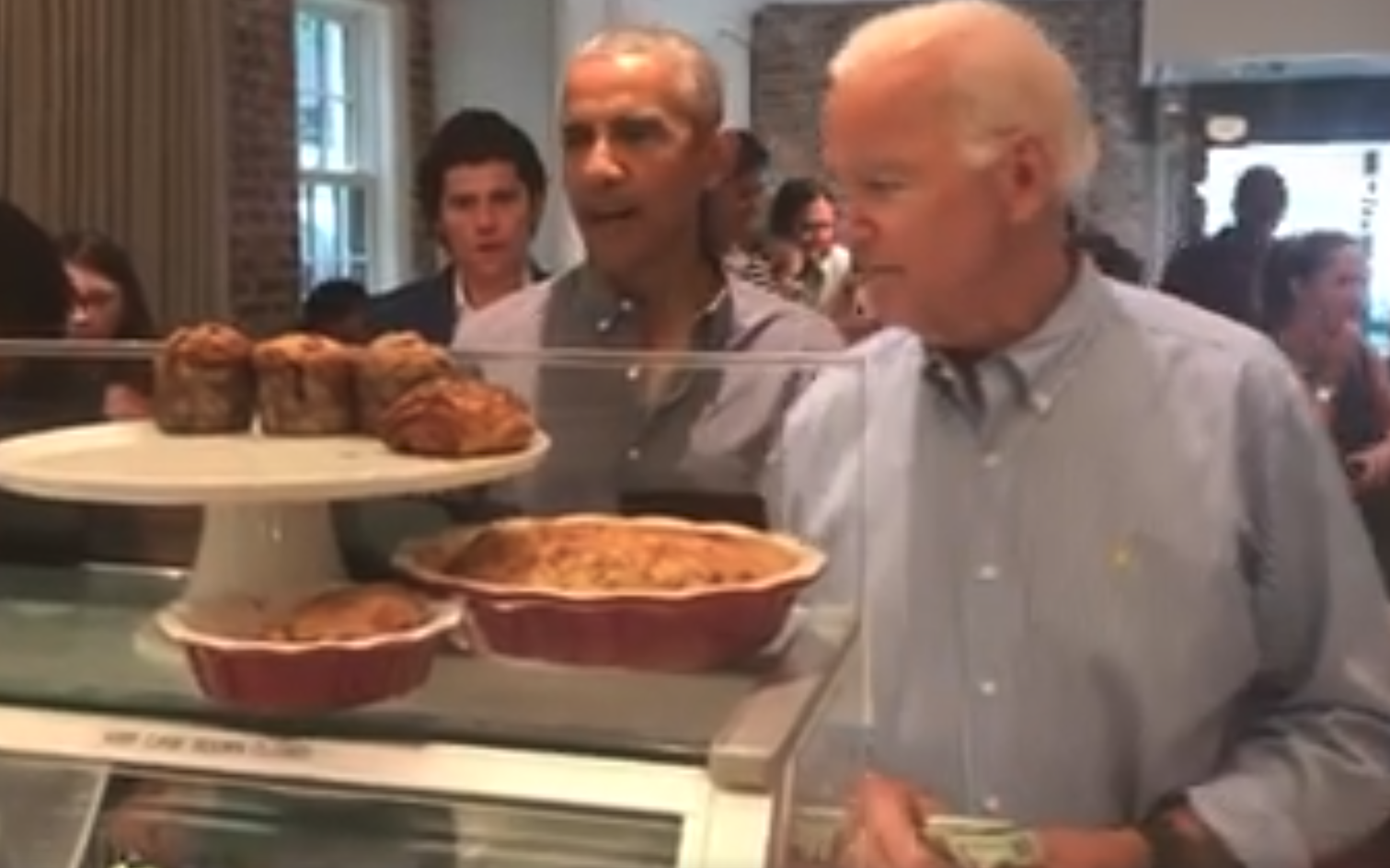 Barack Obama And Joe Biden Order Ham And Cheese Sandwiches On Surprise ...