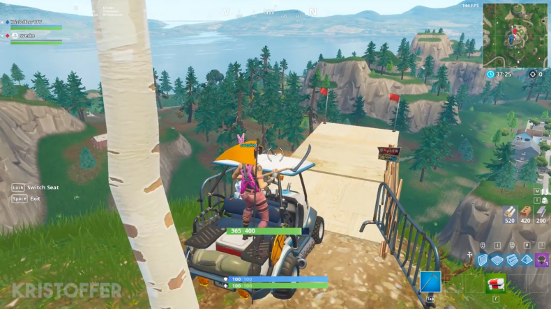 Fortnite Stunt Mountain Hoop location