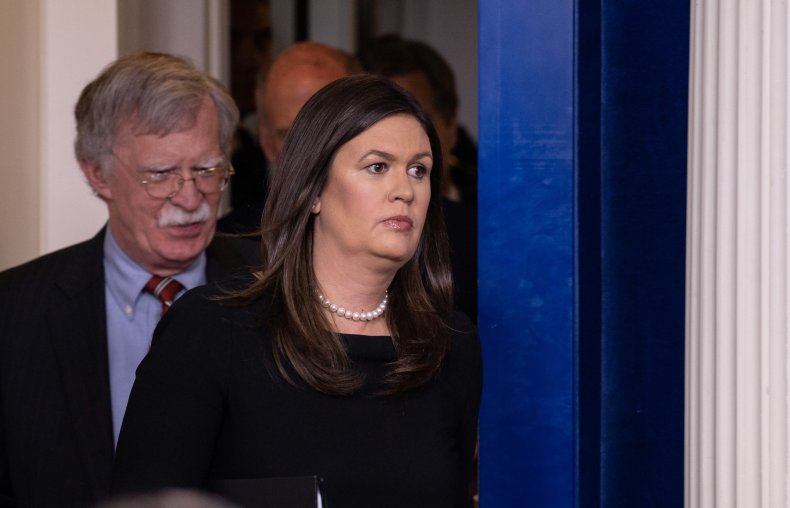 Sarah Huckabee Sanders media enemy of the people