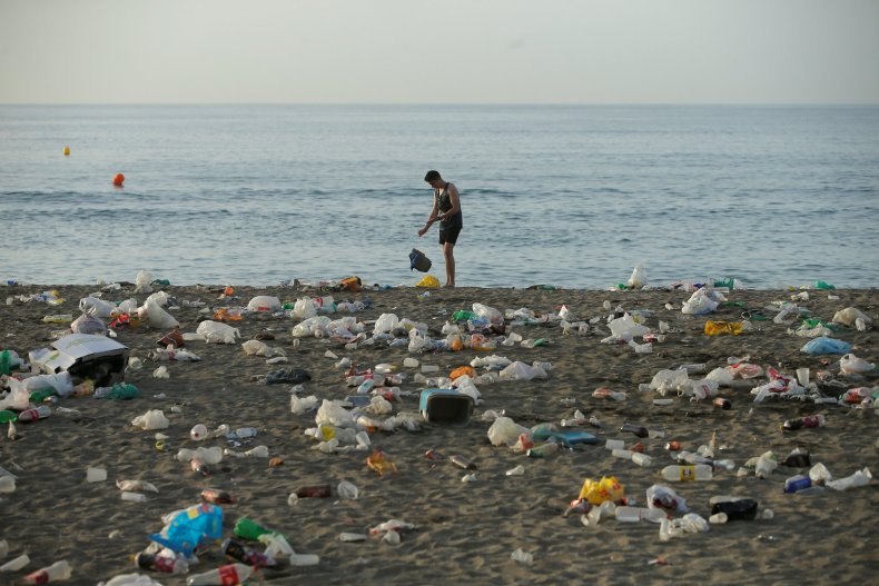 Plastic on Beach