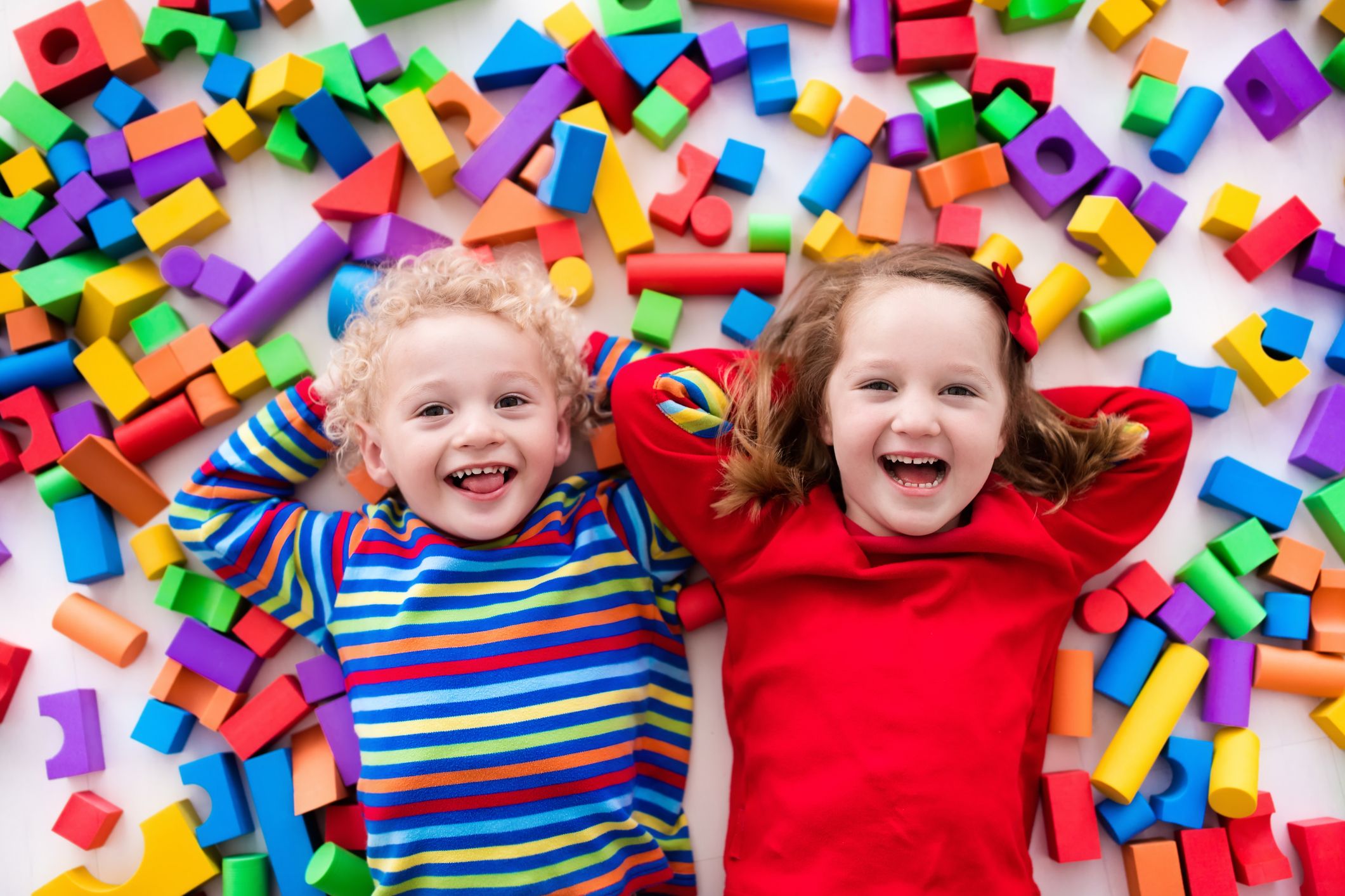 children with toys