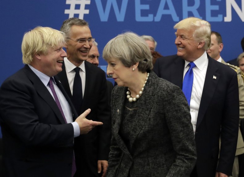 Boris Johnson Theresa May Donald Trump