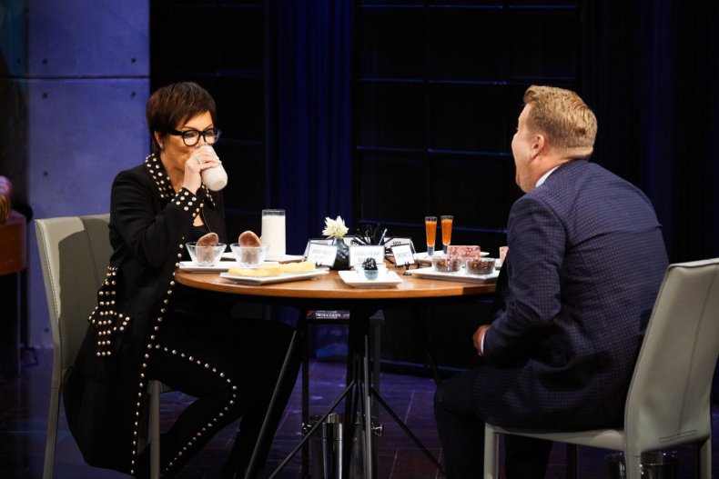 Kris Jenner James Corden Sardine Smoothie