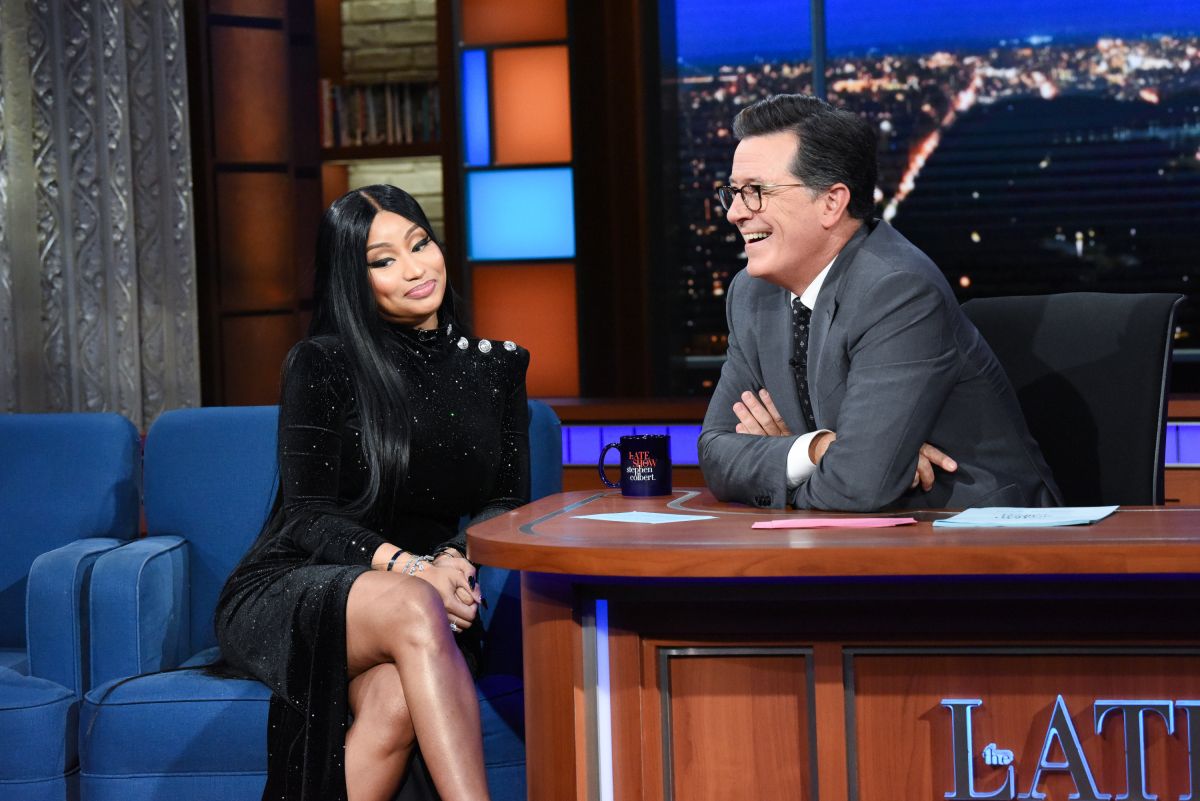 Nicki Minaj Stephen Colbert
