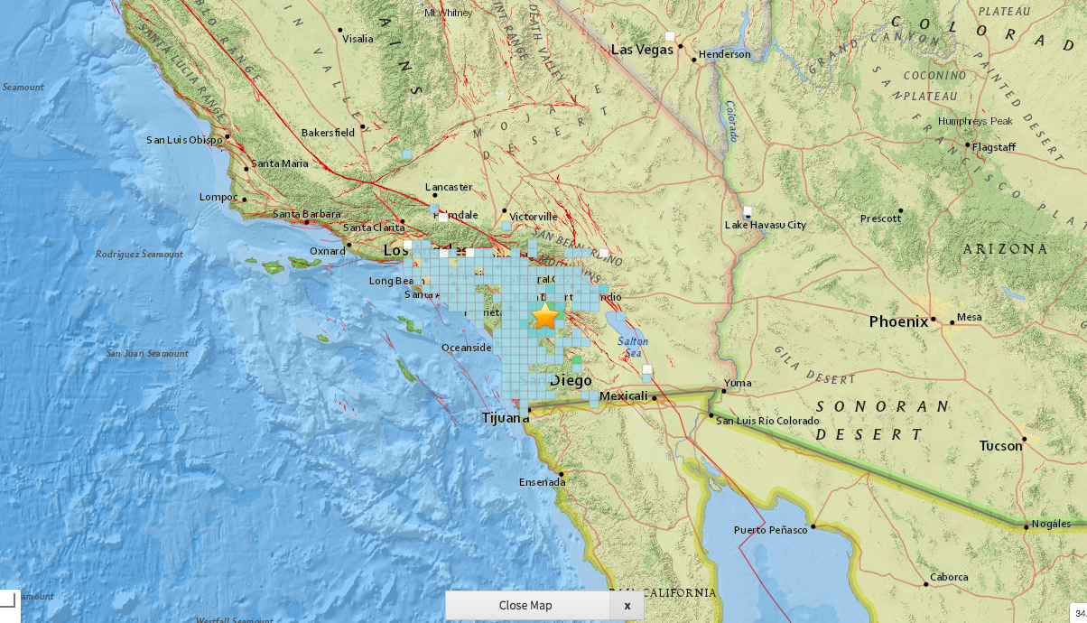 California earthquake update