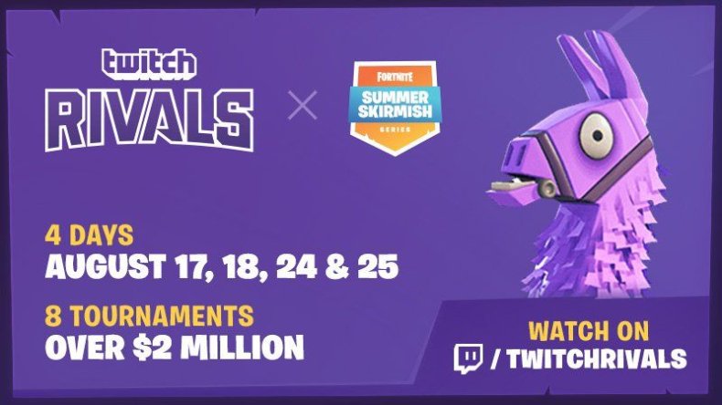 Fortnite Twitch Rivals X Summer Skirmish dates and times