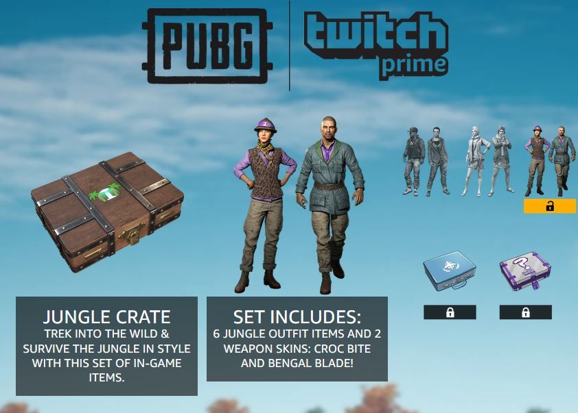 Pubg Jungle Crate Twitch Prime Loot Live Items How To Get It