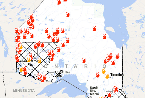 Ontario Fire Ban Map : Rain Reduces Fire Hazard In Northwest Ontario As 
