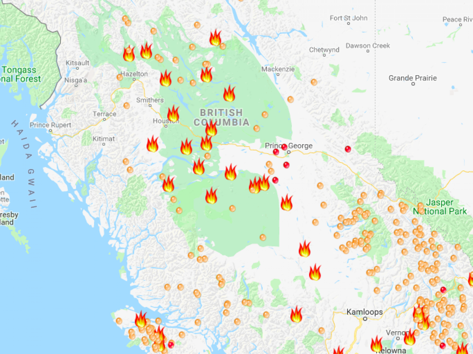 wildfires in canada travel advisory