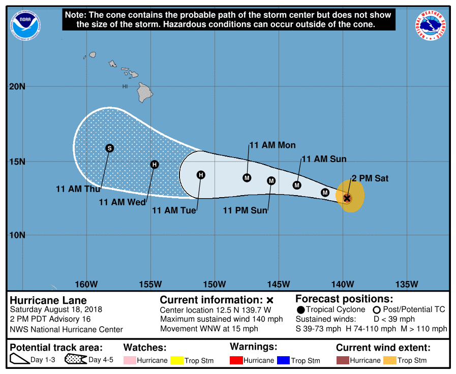 lane hurricane track