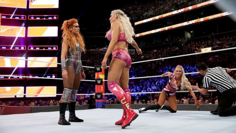 becky lynch charlotte carmella summerslam