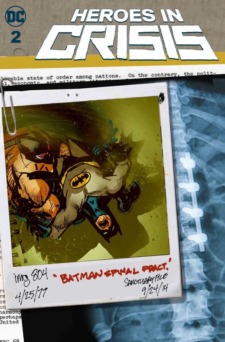 heroes in crisis #2 variant cover batman spinal fracture
