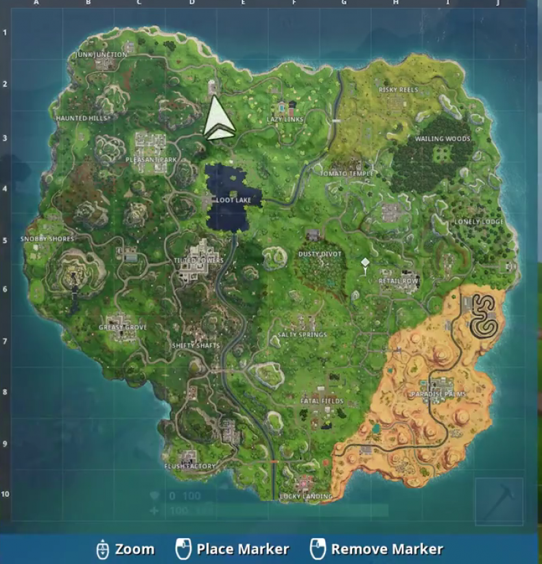Fortnite Week 7 Secret Star map