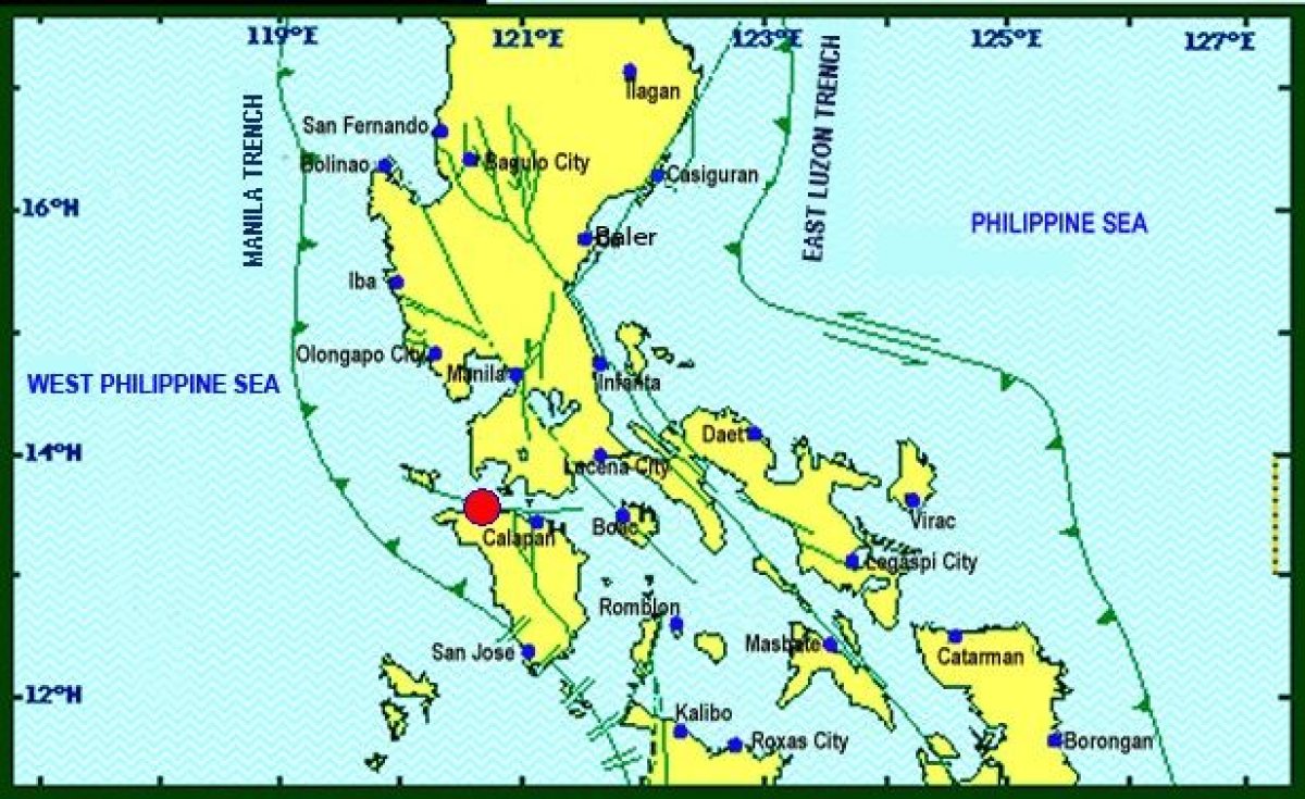 manila earthquake map