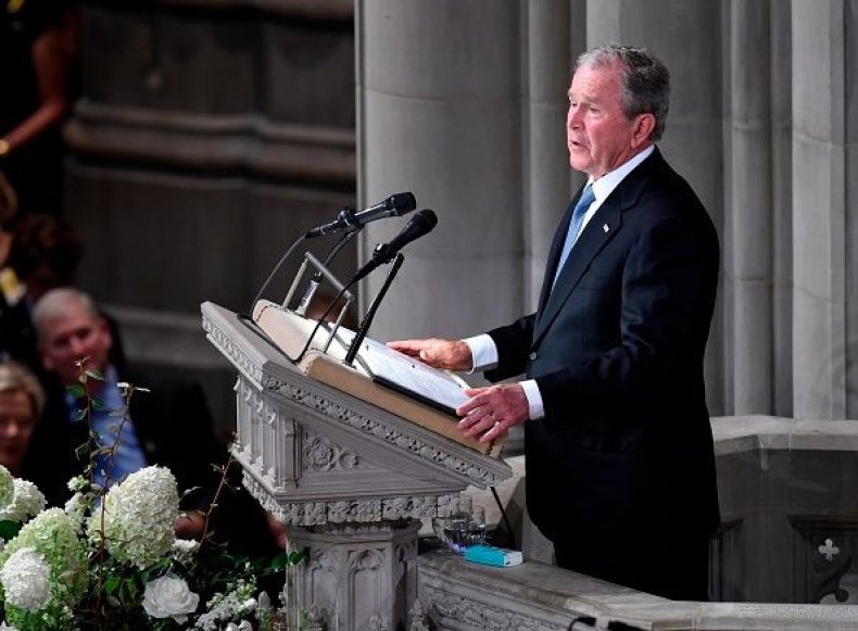 Bush Gives McCain Eulogy