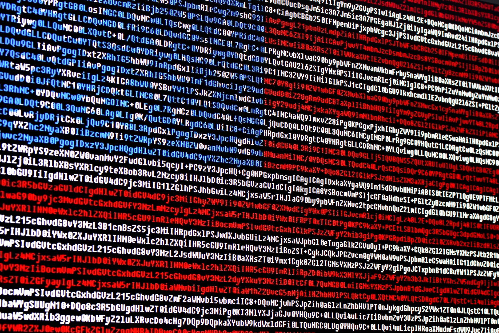 US flag and computer code 
