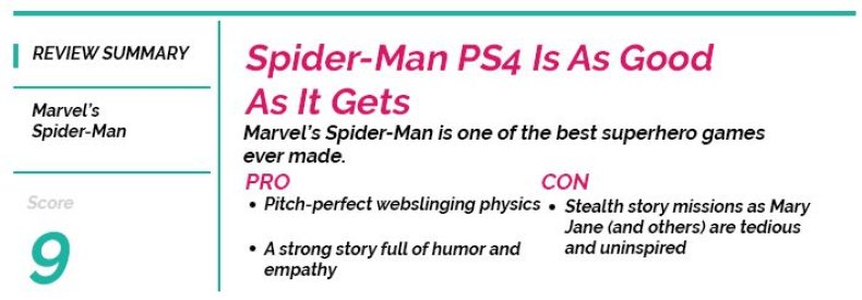 Spider-Man PlayerOne Score Card