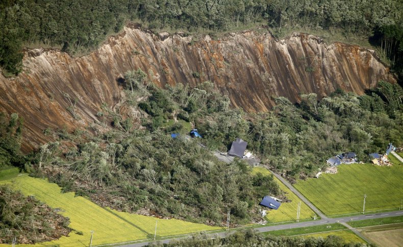 Japan Earthquake Landslide