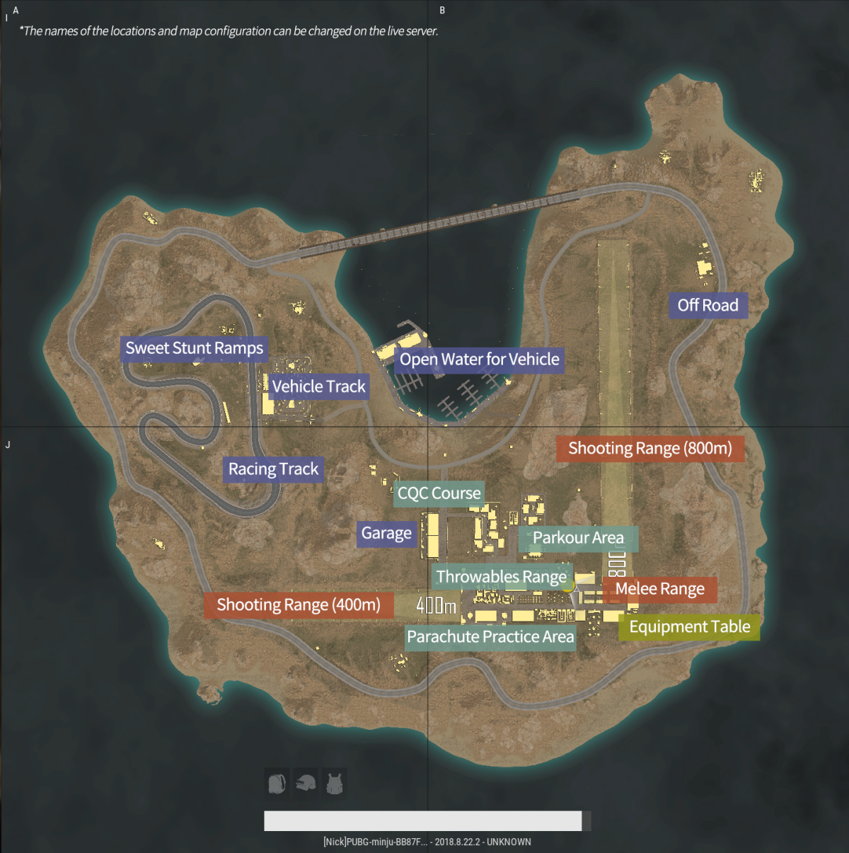 PUBG Training Mode map