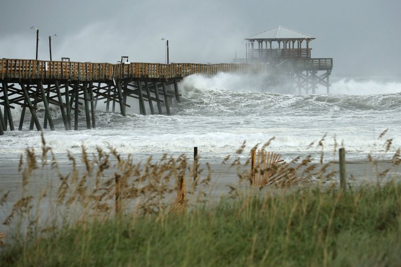 Hurricane Florence Waves Ocean