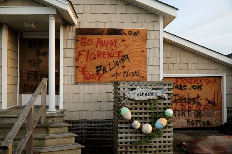 Hurricane Florence Evacuated Houses
