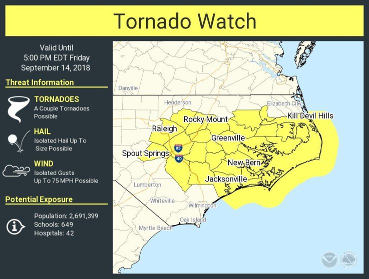 Hurricane Florence Tornado Watch Hurricane Florence Tornado Watch