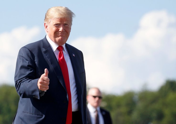Trump thumbs up Trump thumbs up