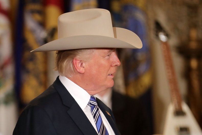 trump in a hat