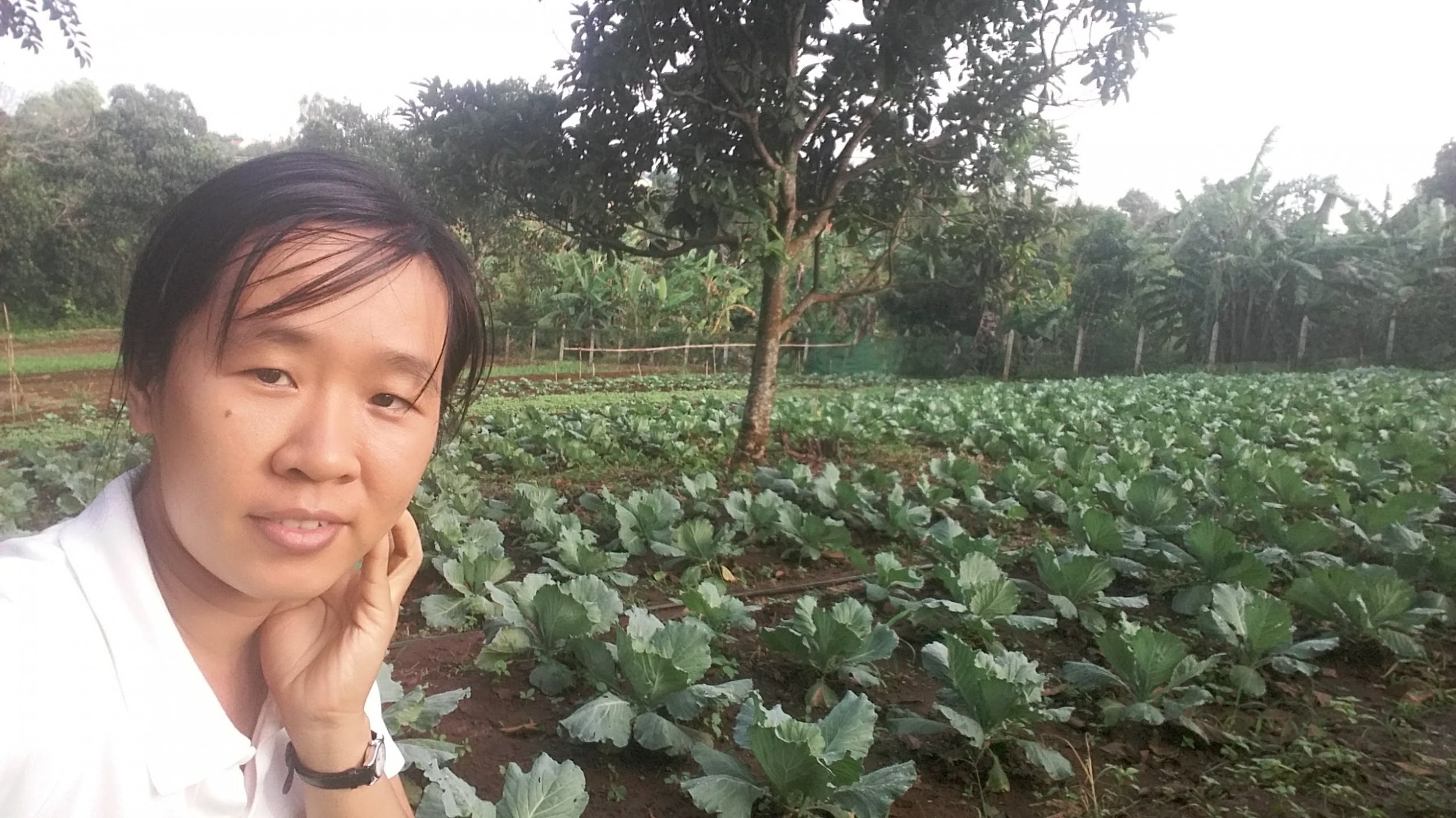Ms. Lim Porty at her farm in 2017 Ms. Lim Porty at her farm in 2017