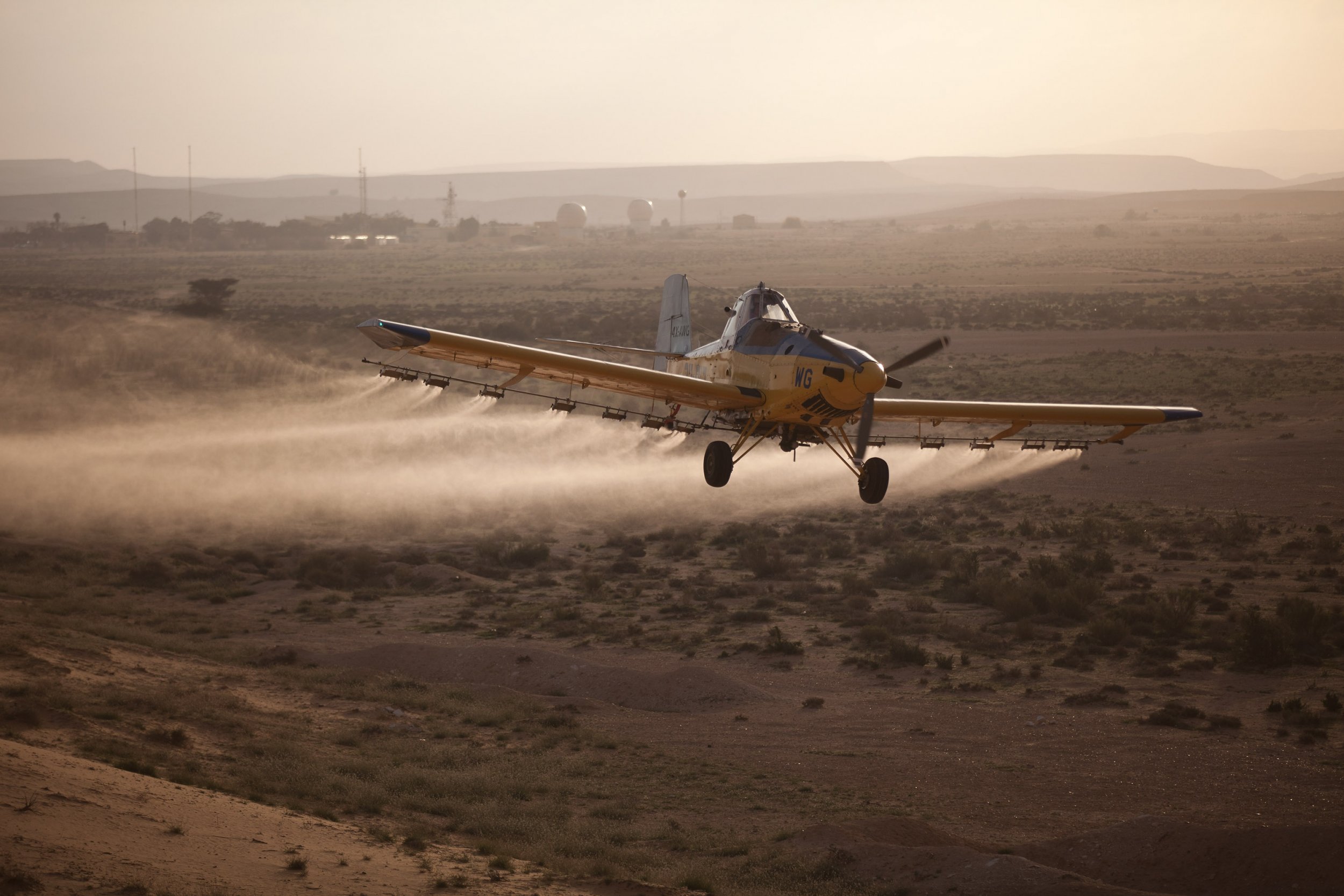 pesticide from a plane