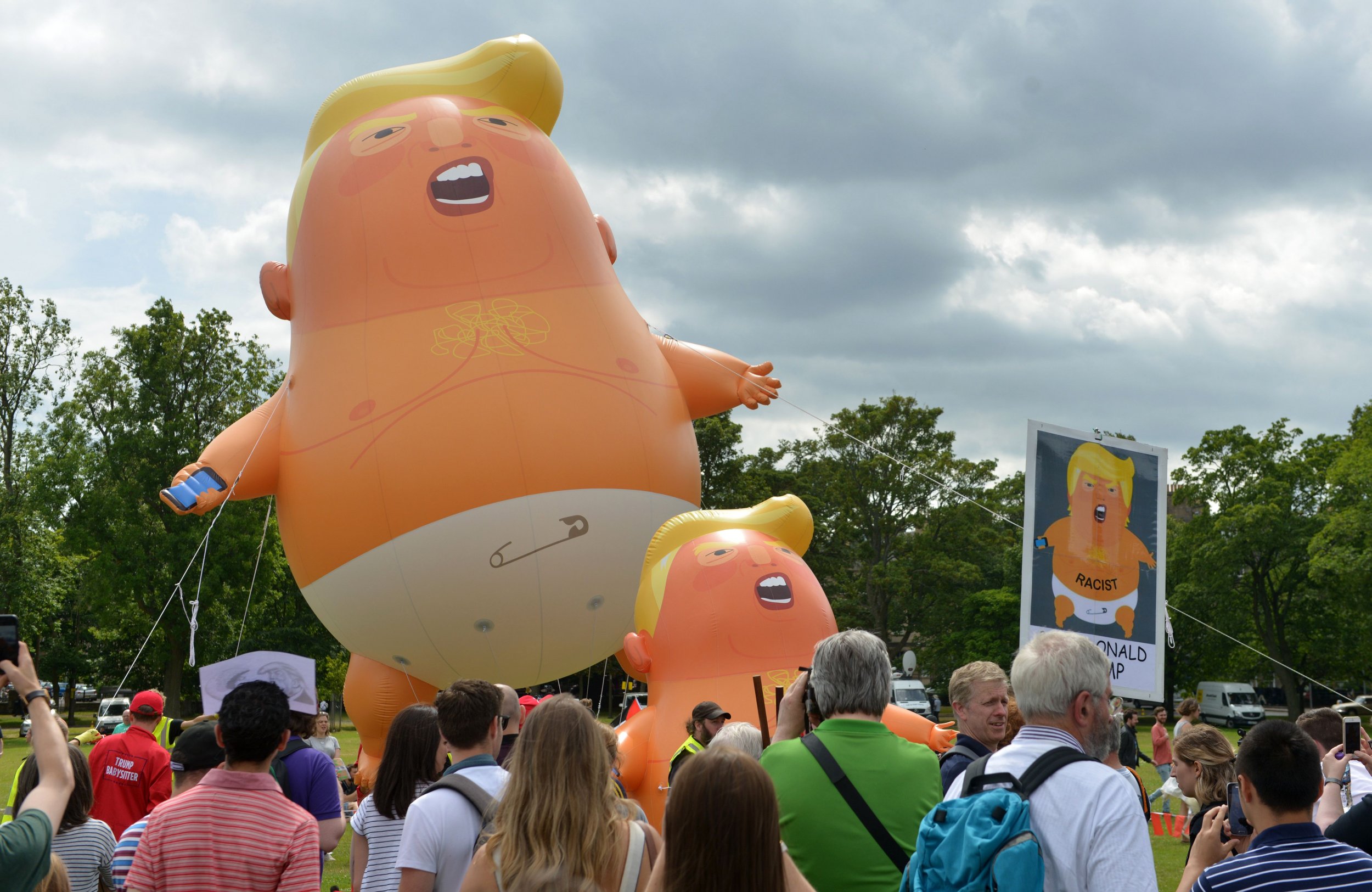 Baby Trump Balloon Appears at Rally in Florida