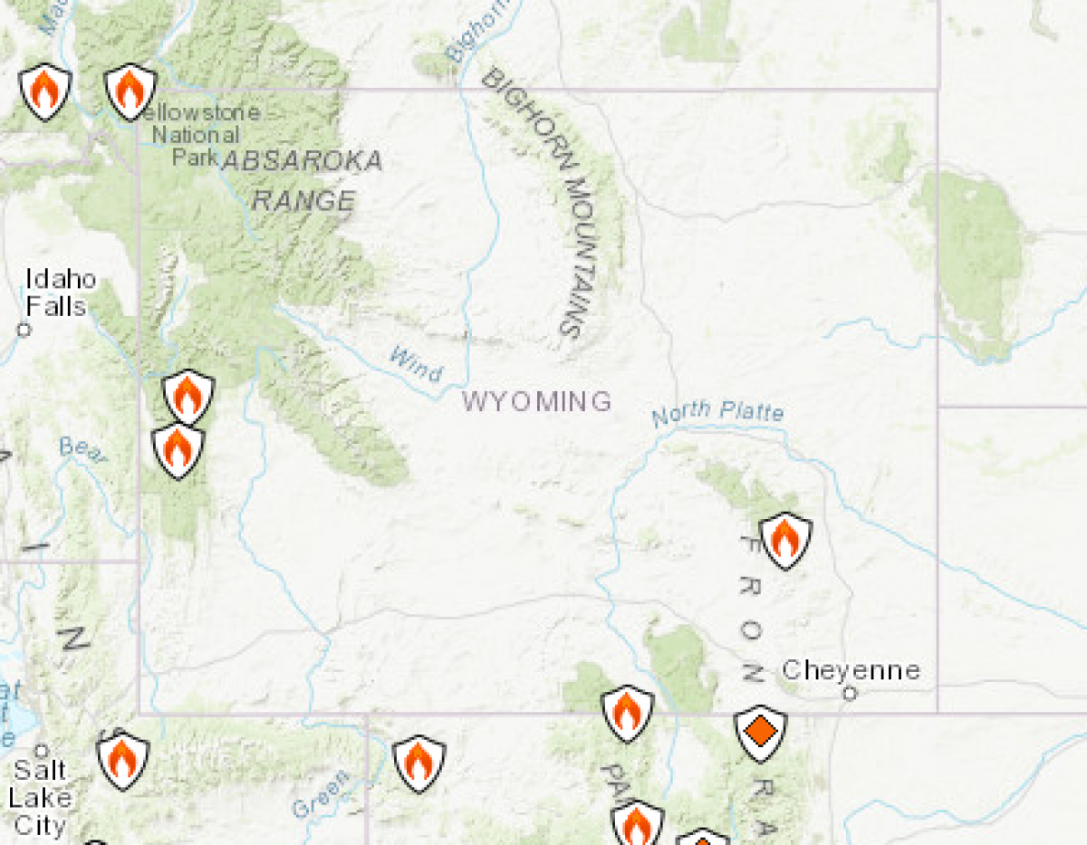Wyoming FIres Map